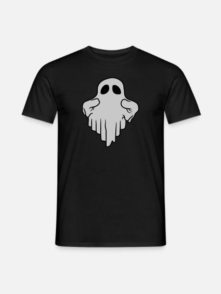 Funny Floating Ghost Comic - Men's T-Shirt - black