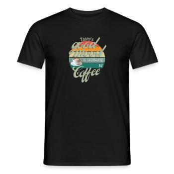 Today's good mood is sponsored by Coffee - Men's T-Shirt - black - Front - AI Model Male 178 light (178cm)