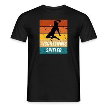 Tischtennisspieler - Männer T-Shirt - Schwarz - Vorne - AI Model Male 178 light (178cm)
