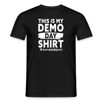 C’est mon Motive Day Demo Day #SorryNeighbours - T-shirt homme - noir - Devant - AI Model Male 178 light (178cm)