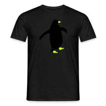 pinguin silhouette - Männer T-Shirt - Schwarz - Vorne - AI Model Male 178 light (178cm)