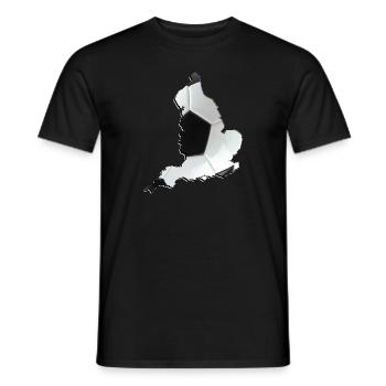 Angleterre | Vrai football | Carte - T-shirt homme - noir - Devant - AI Model Male 178 light (178cm)