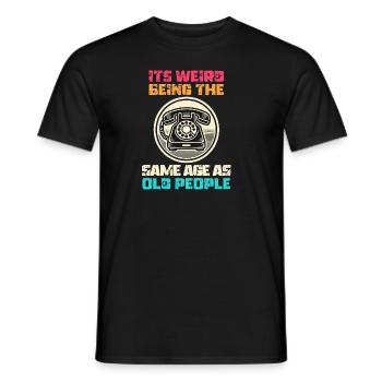 Vintage | Classic | Classic | Old - Men's T-Shirt - black - Front - AI Model Male 178 light (178cm)