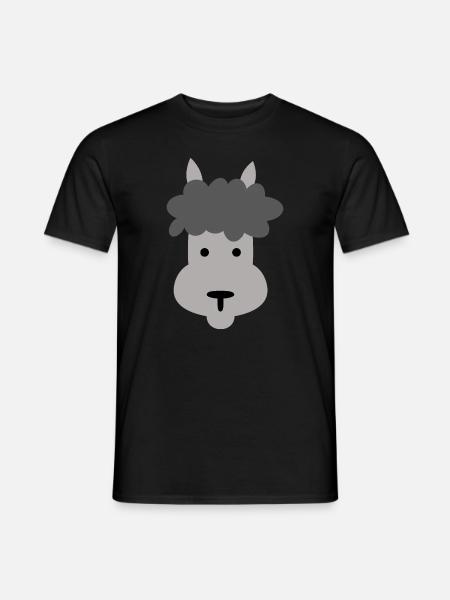 Lama - Männer T-Shirt - Schwarz