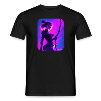 Glow Archeress - Men's T-Shirt - black - Front - AI Model Male 178 light (178cm)