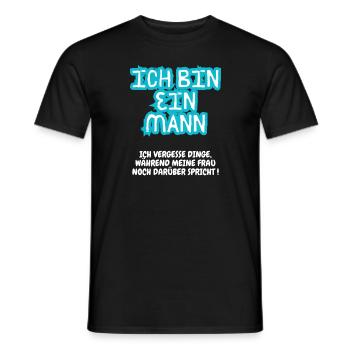 ICH BIN EIN MANN - Männer T-Shirt - Schwarz - Vorne - AI Model Male 178 light (178cm)