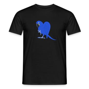 Hyacinth Macaw Parrot - Men's T-Shirt - black - Front - AI Model Male 178 light (178cm)