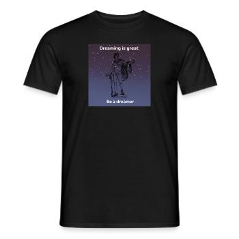 Statue grec rêveur - T-shirt homme - noir - Devant - AI Model Male 178 light (178cm)