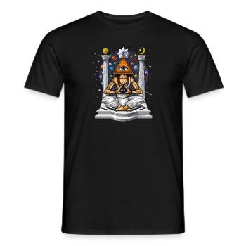 Illuminaten-Pyramide - Männer T-Shirt - Schwarz - Vorne - AI Model Male 178 light (178cm)