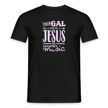 Country Music Girl - Men's T-Shirt - black - Front - AI Model Male 178 light (178cm)