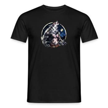 Loup-garou hurlant - T-shirt homme - noir - Devant - AI Model Male 178 light (178cm)