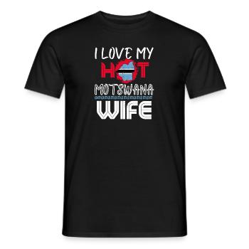 Funny I Love My Hot Motswana Wife Husband - Männer T-Shirt - Schwarz - Vorne - AI Model Male 178 light (178cm)