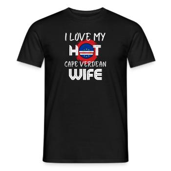 Funny I Love My Hot Cape Verdean Wife Husband - Männer T-Shirt - Schwarz - Vorne - AI Model Male 178 light (178cm)