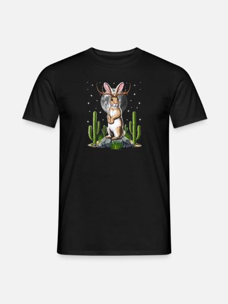 Jackalope Rabbit - Men's T-Shirt - black