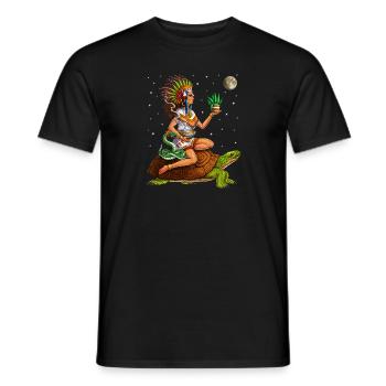 Aztec Goddess Mayahuel - Men's T-Shirt - black - Front - AI Model Male 178 light (178cm)
