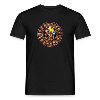 Alter Maya-Kalender - Männer T-Shirt - Schwarz - Vorne - AI Model Male 178 light (178cm)
