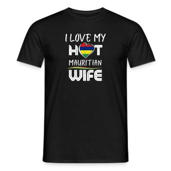 C’est drôle que j’aime mon mari mauricien chaud - T-shirt homme - noir - Devant - AI Model Male 178 light (178cm)