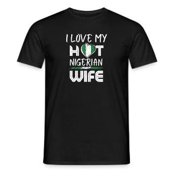 C’est drôle que j’aime mon mari nigérian chaud - T-shirt homme - noir - Devant - AI Model Male 178 light (178cm)