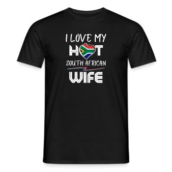C’est drôle que j’aime mon mari sud-africain chaud - T-shirt homme - noir - Devant - AI Model Male 178 light (178cm)