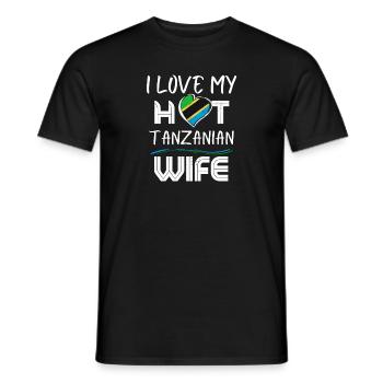 C’est drôle que j’aime mon mari tanzanien chaud - T-shirt homme - noir - Devant - AI Model Male 178 light (178cm)