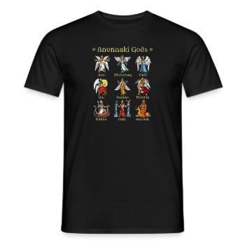 Anunnaki Sumerian Mythology Gods - Men's T-Shirt - black - Front - AI Model Male 178 light (178cm)