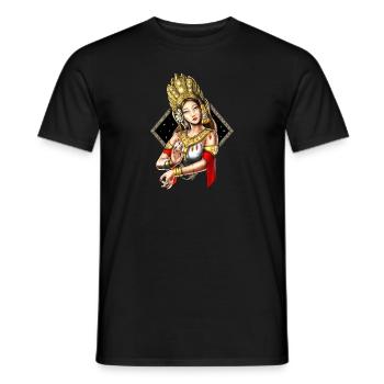 Cambodian Khmer Apsara Dancer - Men's T-Shirt - black - Front - AI Model Male 178 light (178cm)