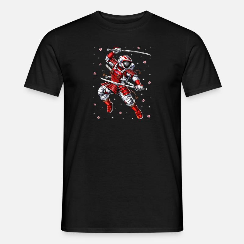 Astronaut Samurai Warrior - Men's T-Shirt - black