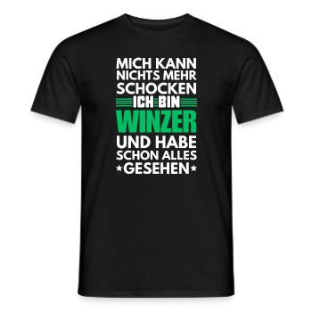 Nicht schockbarer Winzer - Männer T-Shirt - Schwarz - Vorne - AI Model Male 178 light (178cm)