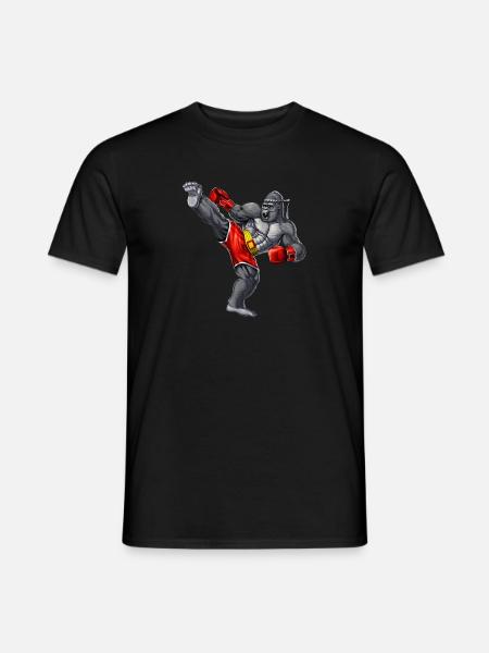 Gorilla Muay Thai Fighter - Men's T-Shirt - black