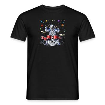 Batteur d’astronaute - T-shirt homme - noir - Devant - AI Model Male 178 light (178cm)