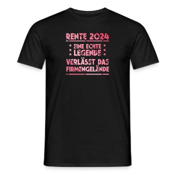 Retirement 2024 Pensioner Farewell Gift Farewell - Men's T-Shirt - black - Front - AI Model Male 178 light (178cm)
