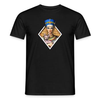 Nofretete Ägyptische Königin - Männer T-Shirt - Schwarz - Vorne - AI Model Male 178 light (178cm)
