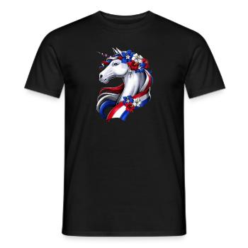 Licorne de Porto Rico - T-shirt homme - noir - Devant - AI Model Male 178 light (178cm)