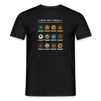 Griechische Mythologie Götter Symbole - Männer T-Shirt - Schwarz - Vorne - AI Model Male 178 light (178cm)
