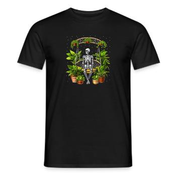 Skeleton Plants Lover - Men's T-Shirt - black - Front - AI Model Male 178 light (178cm)