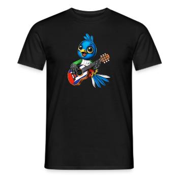 Oiseau Trogon Cubain - T-shirt homme - noir - Devant - AI Model Male 178 light (178cm)