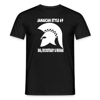 jamaican style 69 - Men's T-Shirt - black - Front - AI Model Male 178 light (178cm)