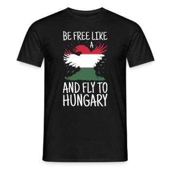 Hungary Flag Hungarian Flag Balaton Hungary - Men's T-Shirt - black - Front - AI Model Male 178 light (178cm)