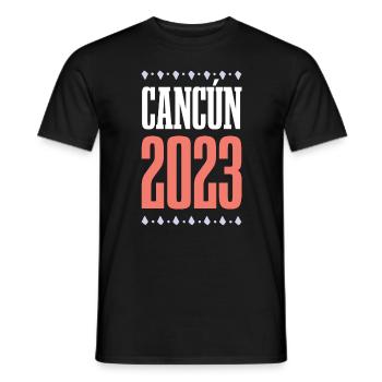 Cancun 2023 - Men's T-Shirt - black - Front - AI Model Male 178 light (178cm)