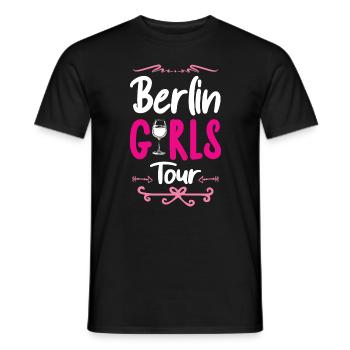 Berlin Girls Tour - Men's T-Shirt - black - Front - AI Model Male 178 light (178cm)