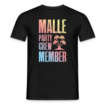 Malle Party Crew - Männer T-Shirt - Schwarz - Vorne - AI Model Male 178 light (178cm)