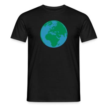 earth 2col - Männer T-Shirt - Schwarz - Vorne - AI Model Male 178 light (178cm)
