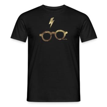 Harry Potter Brille und Narbe - Männer T-Shirt - Schwarz - Vorne - AI Model Male 178 light (178cm)