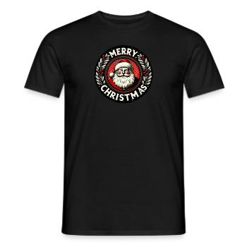 Weihnachtsmann Design Lustiges Geschenk für Weihnachtsliebhaber - Männer T-Shirt - Schwarz - Vorne - AI Model Male 178 light (178cm)