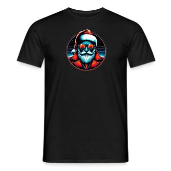 Moderner Weihnachtsmann Cyber Punk Design Lustiges Geschenk - Männer T-Shirt - Schwarz - Vorne - AI Model Male 178 light (178cm)