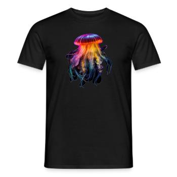 Neon jellyfish - Men's T-Shirt - black - Front - AI Model Male 178 light (178cm)