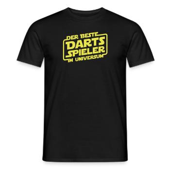 Bester Darts Spieler im Universum - Männer T-Shirt - Schwarz - Vorne - AI Model Male 178 light (178cm)