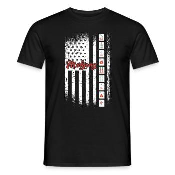 Cadeau pour les fans de Mahjong - T-shirt homme - noir - Devant - AI Model Male 178 light (178cm)