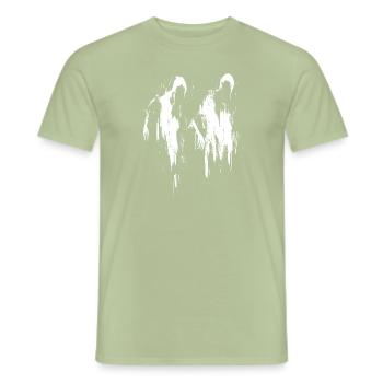 Ghosts Ghost Horror Halloween - Men's T-Shirt - sage - Front - AI Model Male 178 light (178cm)