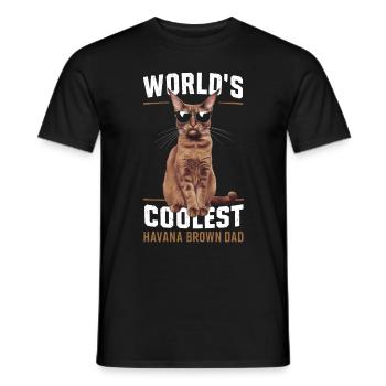 Katze Havanna Braun Geschenk - Männer T-Shirt - Schwarz - Vorne - AI Model Male 178 light (178cm)
